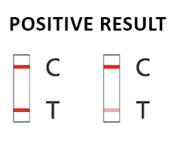 Positive test result example
