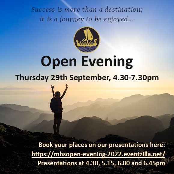 Manor High School Open Mornings and Open Evening 2021