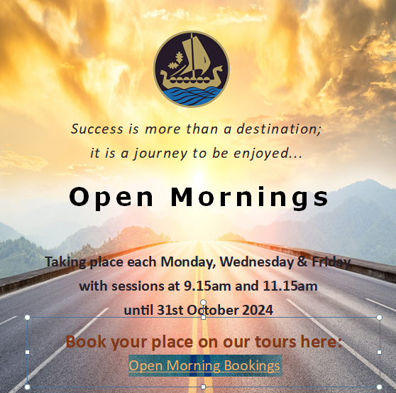 Manor High Open Mornings are available to book now!