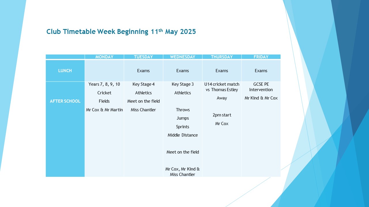 PE Timetable