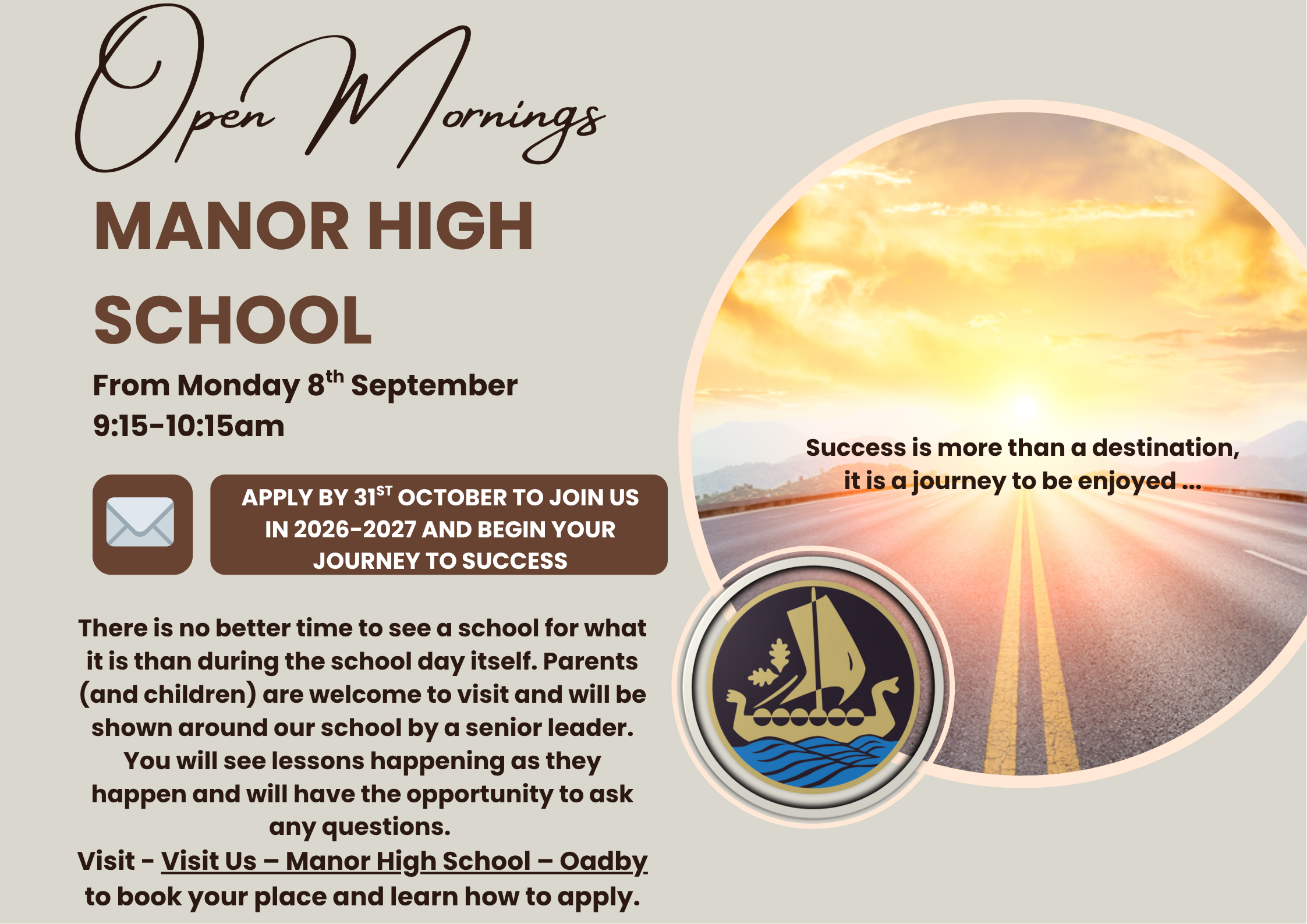 Manor High Open Mornings 2025
