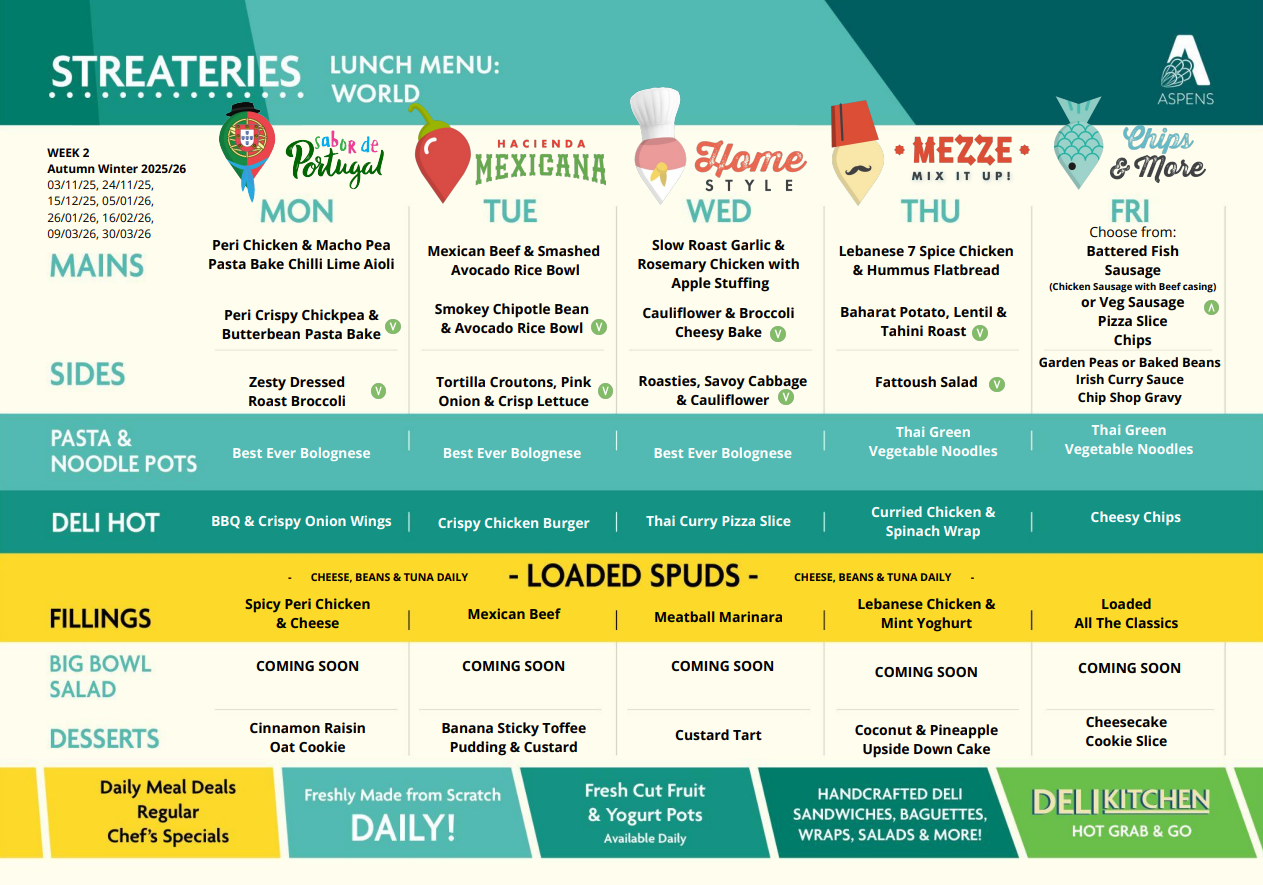 Autumn Term Week 2 Menu