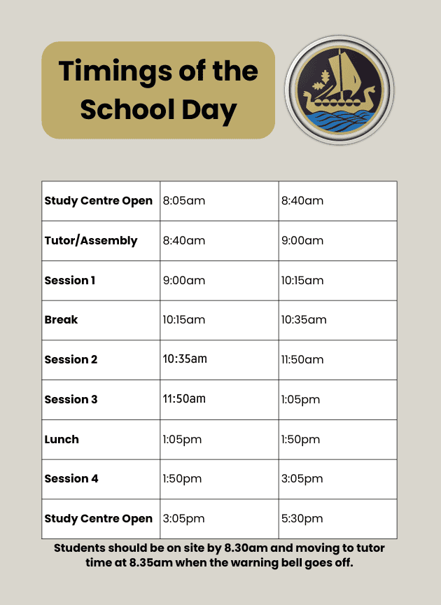 Timings Of School Day